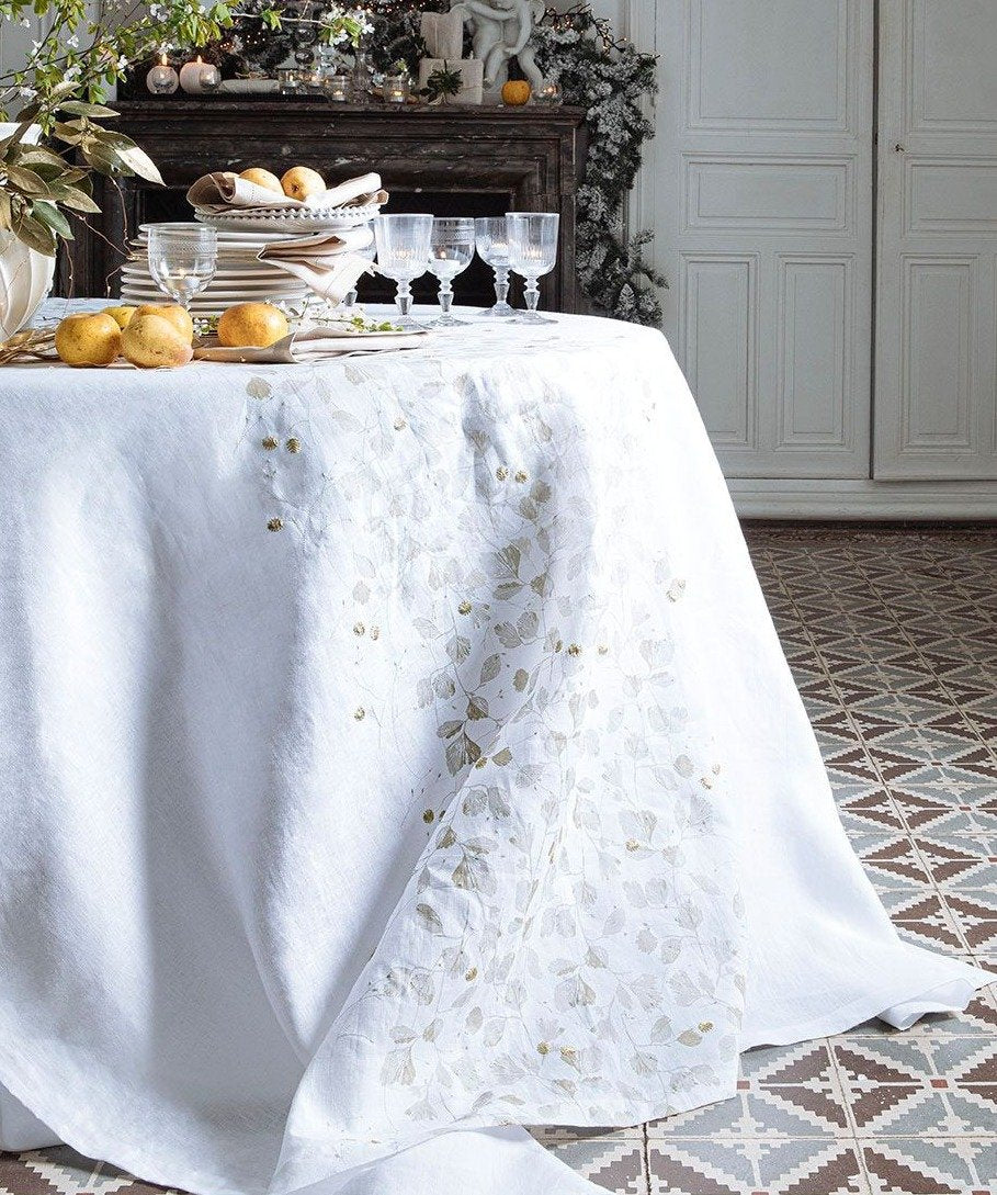 Domaniale White Tablecloth by Alexandre Turpault | Fig Linens