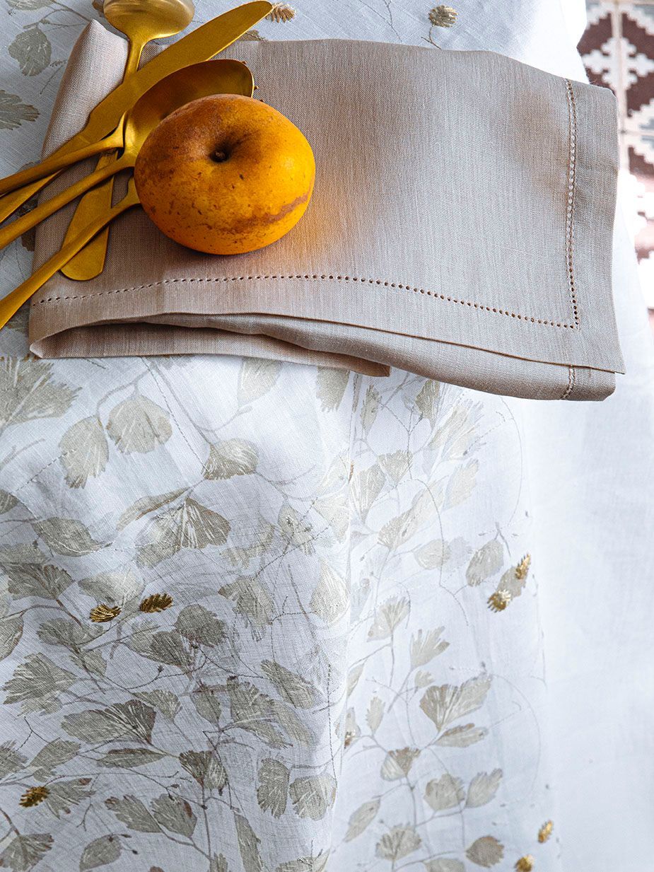 Fig Linens - Domaniale White Tablecloth by Alexandre Turpault - Lifestyle