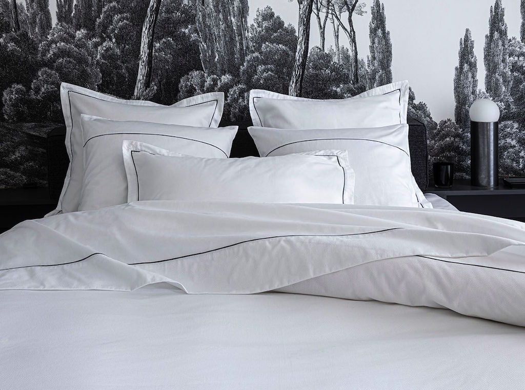 Orsay Snow & Navy Bedding by Alexandre Turpault | Fig Linens