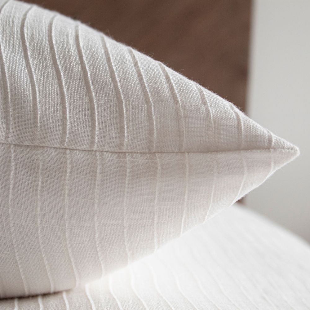 Closeup - Akari White Duvet Set by Ann Gish | Fig Linens and Home