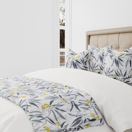 Alyssum Embroidered Throw -The MET x Ann Gish Collection | Fig Linens and Home - View 3