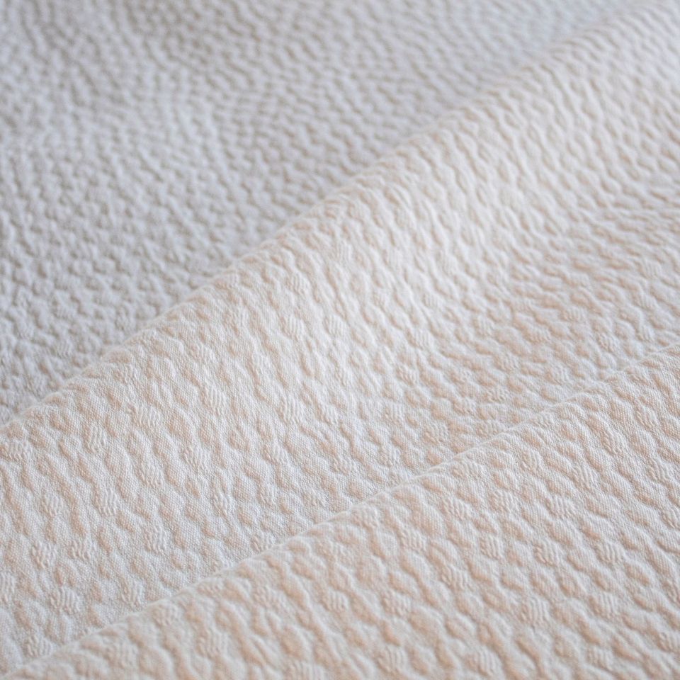 Closeup - Bubble White Matelassé Coverlet Set by Ann Gish | Fig Linens