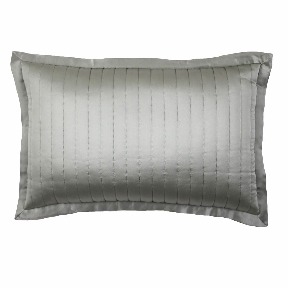 Frost Charmeuse Channel Quilted Pillows by Ann Gish | Fig Linens