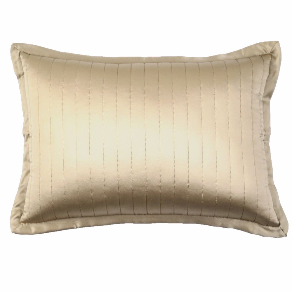 Pumice Charmeuse Channel Quilted Pillows by Ann Gish | Fig Linens