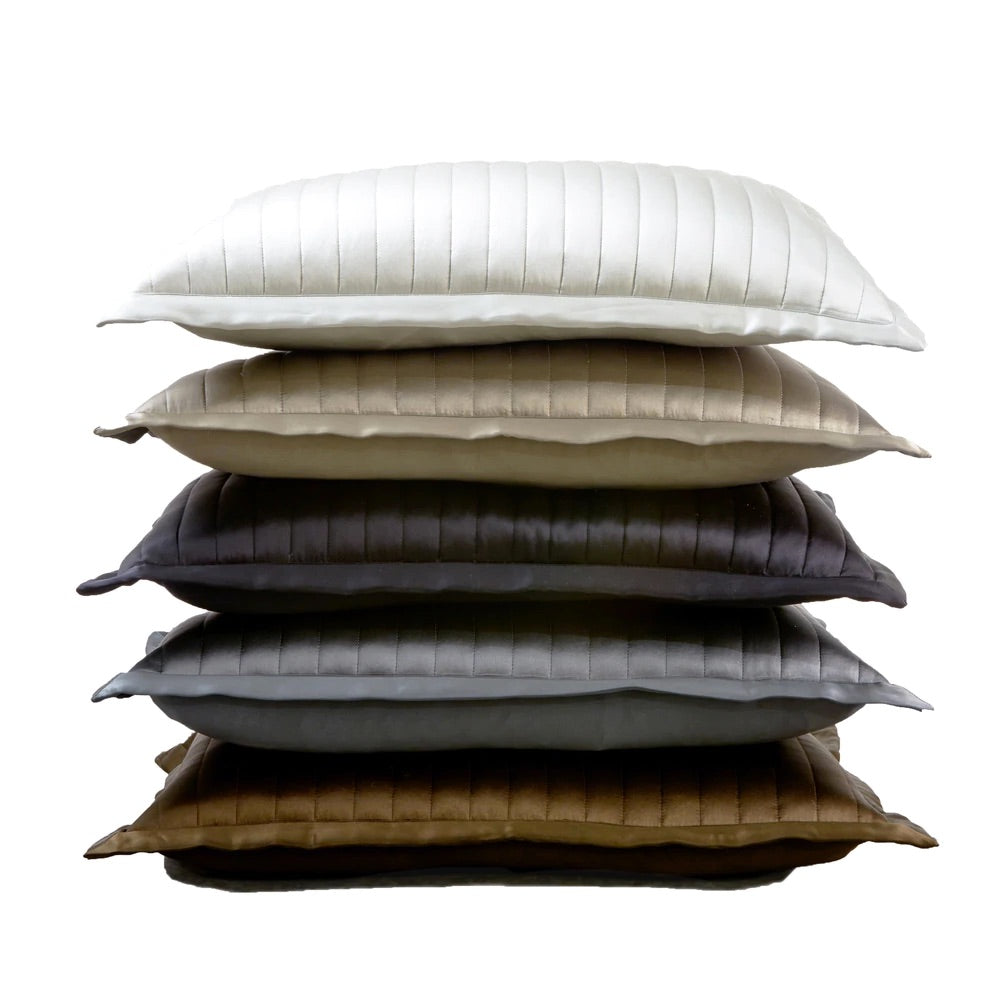 Charmeuse Channel Quilted Pillows by Ann Gish | Fig Linens