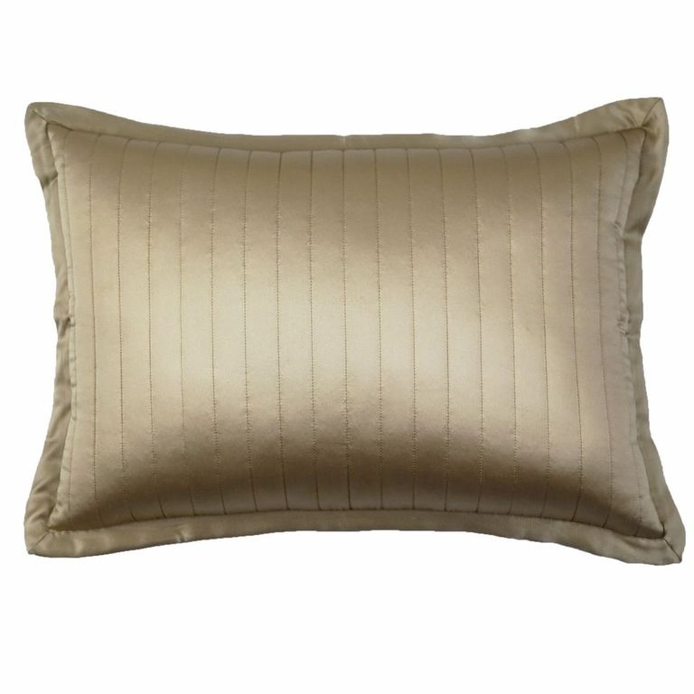 Sand Charmeuse Channel Quilted Pillows by Ann Gish | Fig Linens