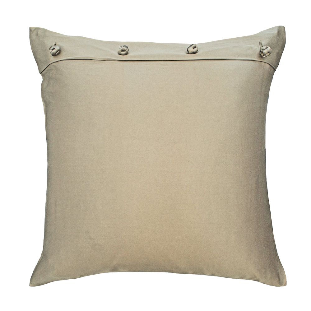 Mystery Charmeuse Pillow with French Knots by Ann Gish | Fig Linens