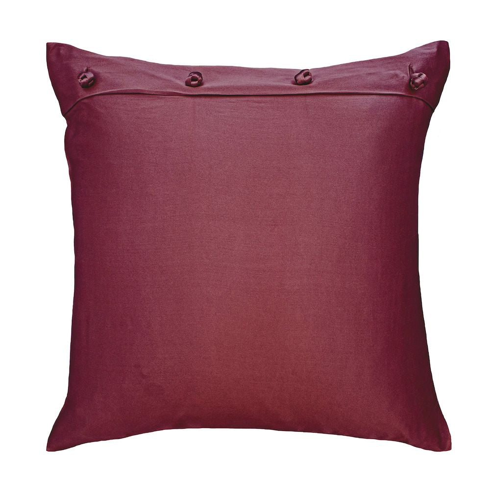 Ruby Charmeuse Pillow with French Knots by Ann Gish | Fig Linens