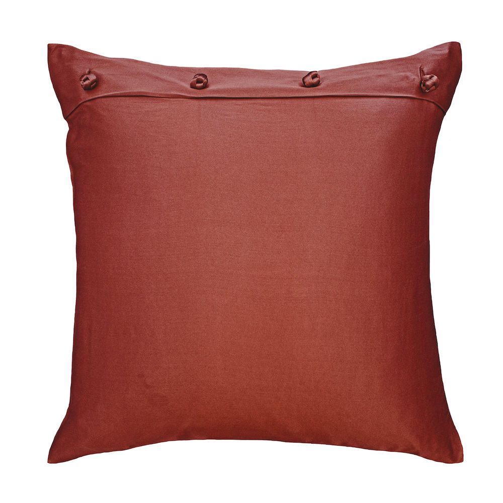 Saffron Charmeuse Pillow with French Knots by Ann Gish | Fig Linens