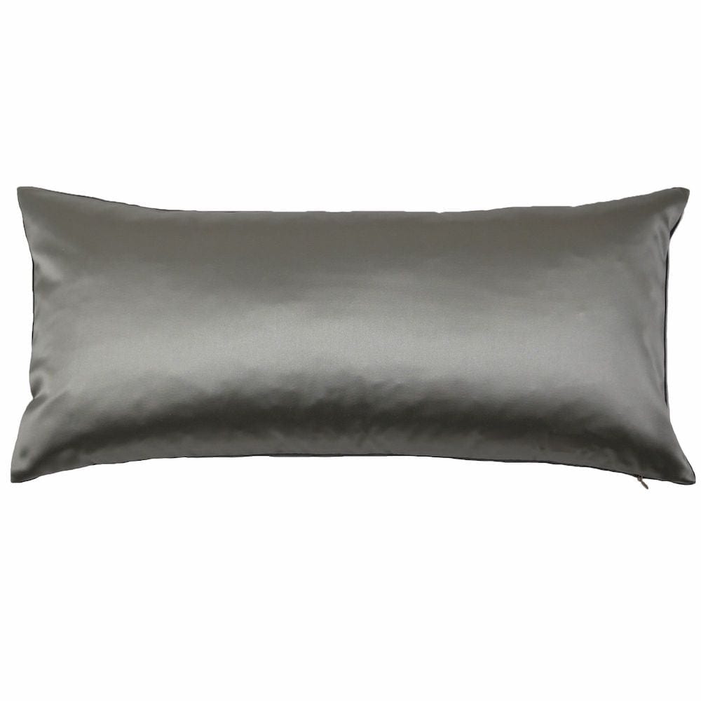 Back - Duchess Coal Velvet Reversible Pillows by Ann Gish | Fig Linens