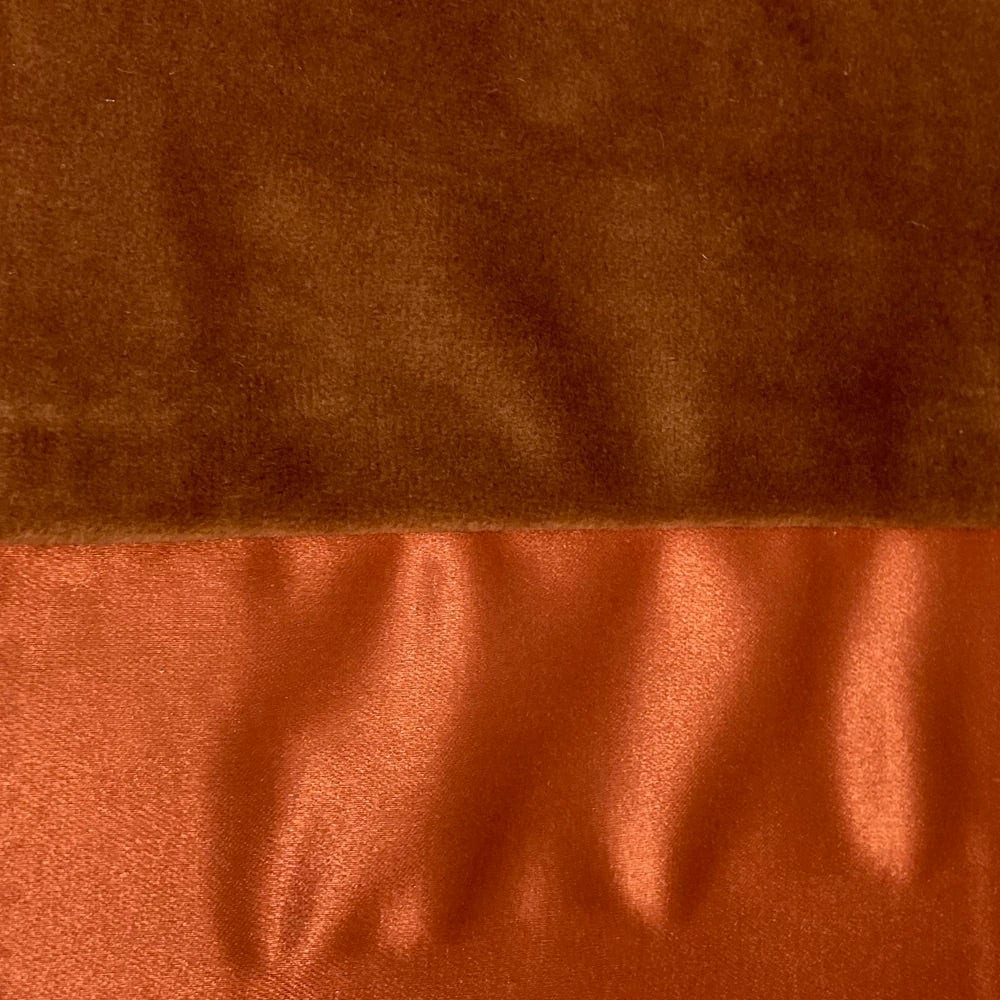 Closeup - Duchess Spice Velvet Reversible Pillows by Ann Gish | Fig Linens