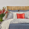 Ann Gish Faux Linen Stonewash Blue Coverlet Set by Ann Gish - King Coverlet Set 110” x 97” Stonewash Blue at FIG LINENS AND HOME - 1