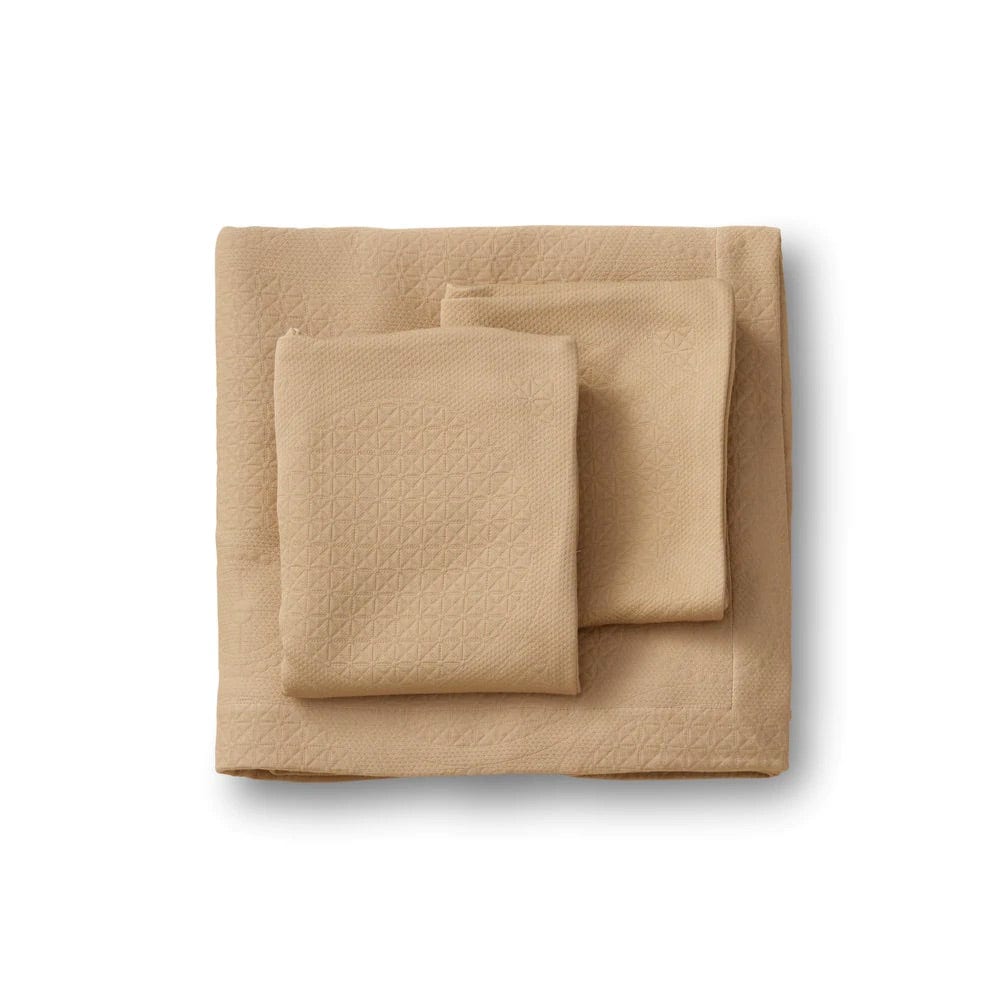 Fig Linens - Great Hall Sand Coverlet Set | The Met x Ann Gish