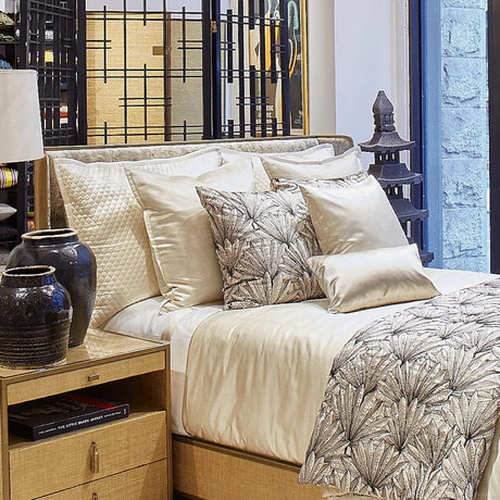 Lifestyle - Hammered Champagne Bedding by Ann Gish | Fig Linens