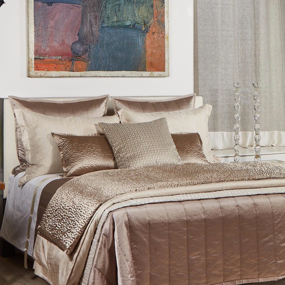 Hammered Taupe Coverlet by Ann Gish | Fig Linens and Home