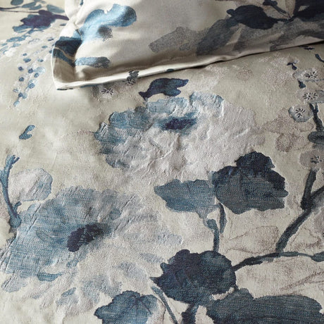 Closeup - Jardin Fleur Silver Bedding by Ann Gish | Fig Linens