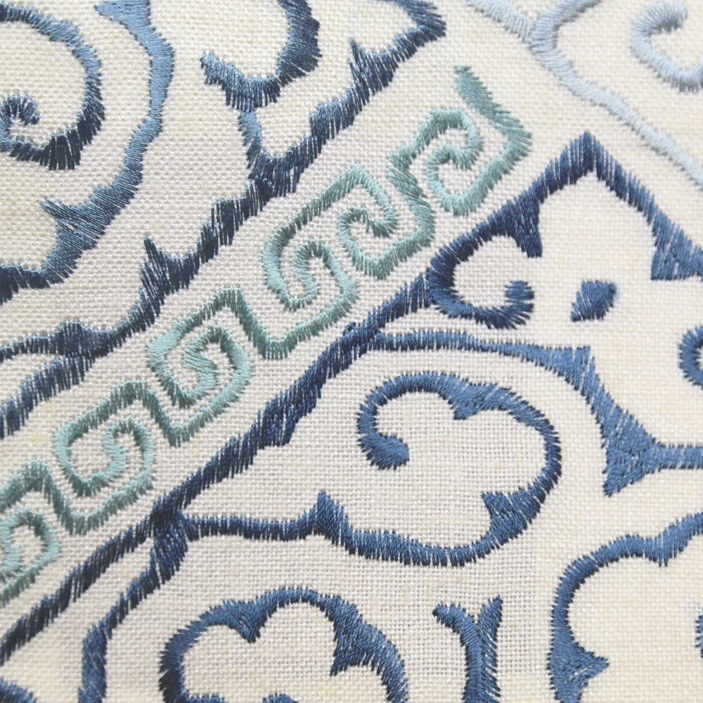 Closeup - Oporto Blue Pillow by Ann Gish | Fig Linens and Home