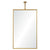 Fig Linens - Burnished Brass Mirror with Adjustable Ceiling Mount by Mirror Home