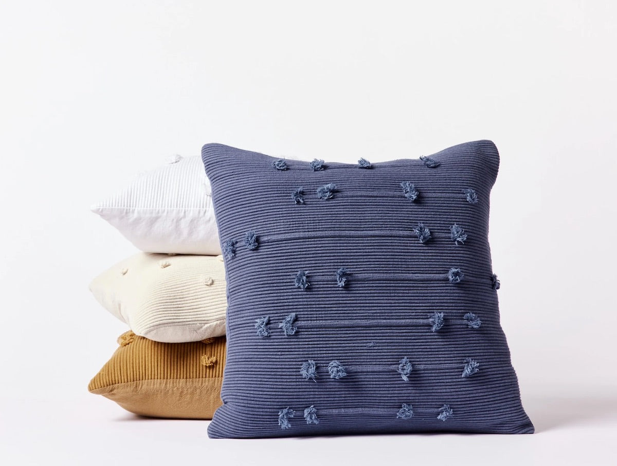 Blue Jay Alma Pillow Cover by Coyuchi | Fig Linens