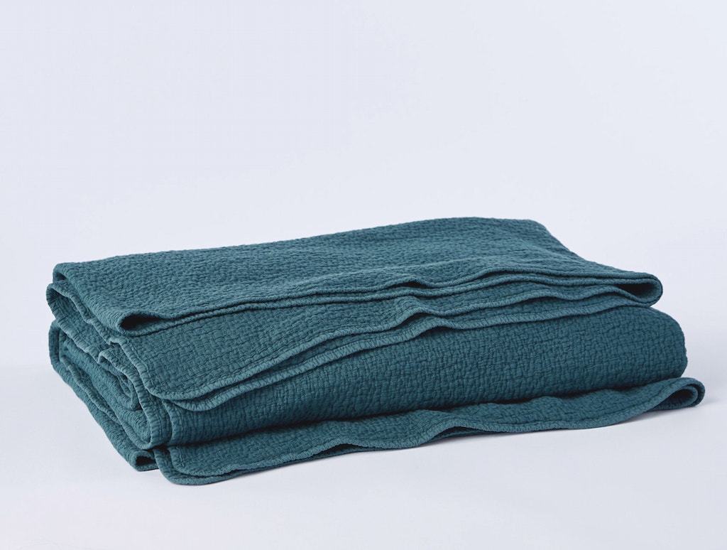 Cascade Aegean Organic Matelasse Blanket by Coyuchi | Fig Linens