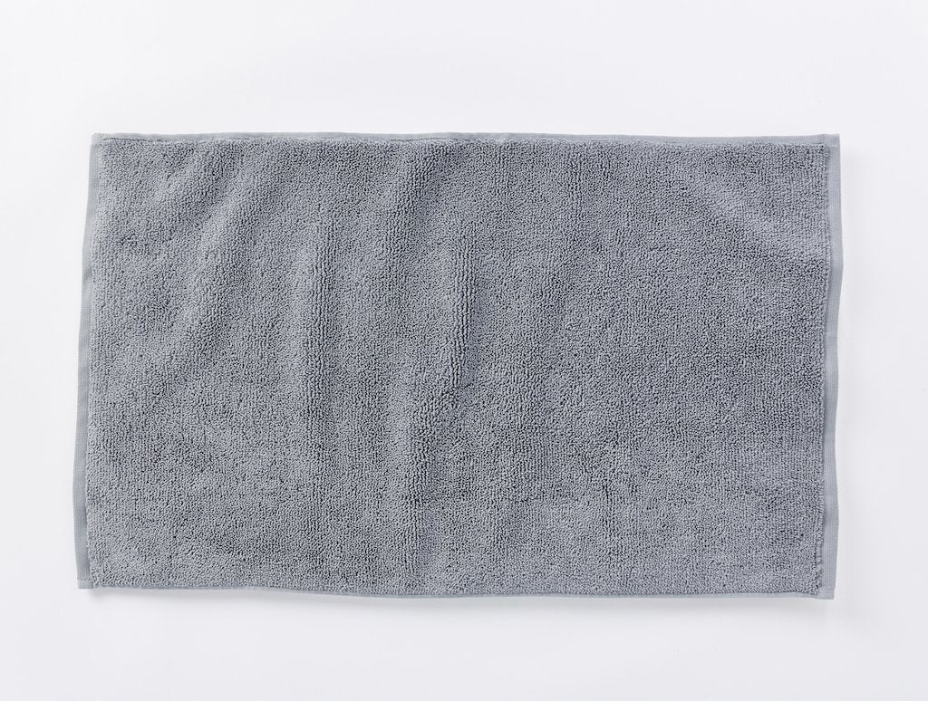 Fig Linens - Cloud Loom Steel Blue Organic Bath Towels by Coyuchi - Bath Mat