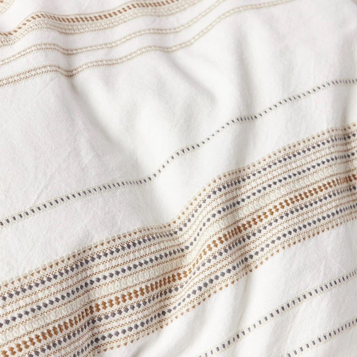 Lobos Soft White & Hazel Organic Bedding by Coyuchi