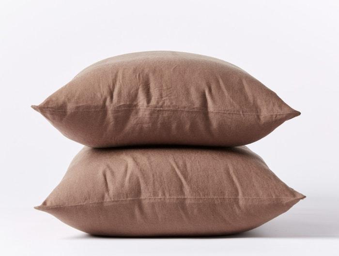 Organic Relaxed Linen Redwood Pillowcases by Coyuchi | Fig Linens