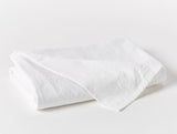 Fig Linens - Organic Relaxed Sateen Alpine White Bedding by Coyuchi - Flat Sheet