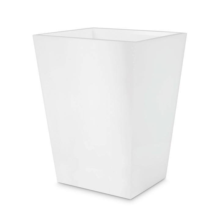 Fig Linens - White Ice Collection by Mike + Ally - Wastebasket