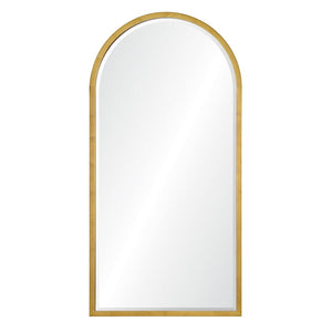 Mirror Image Home - Large Distressed Gold Leaf Arched Wall Mirror | Fig Linens
