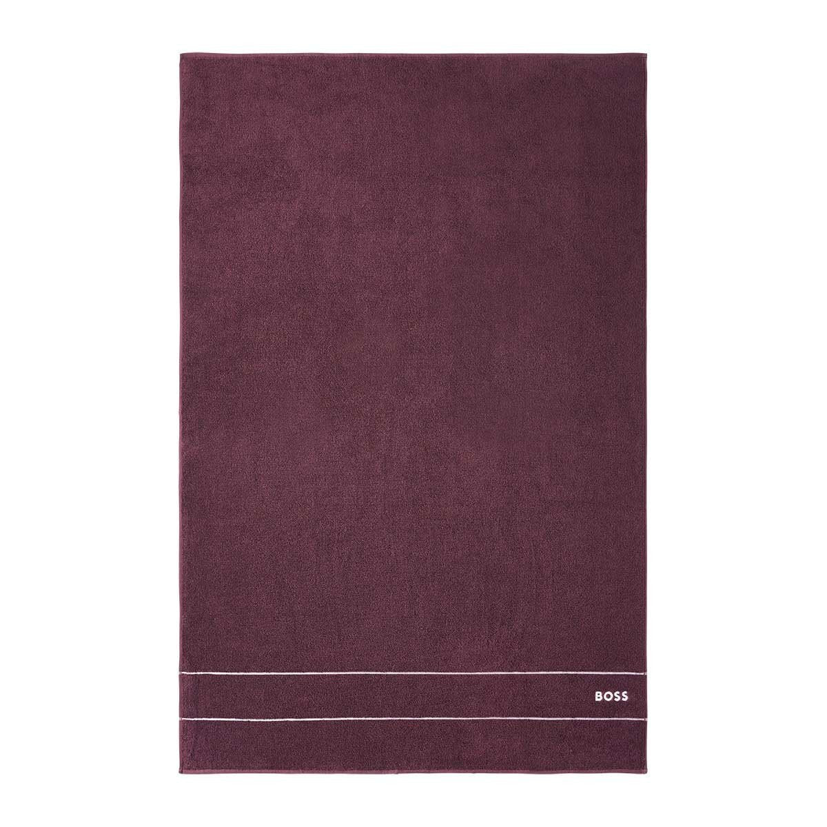 Plain Burgundy Bath Towels by Hugo Boss | Fig Linens