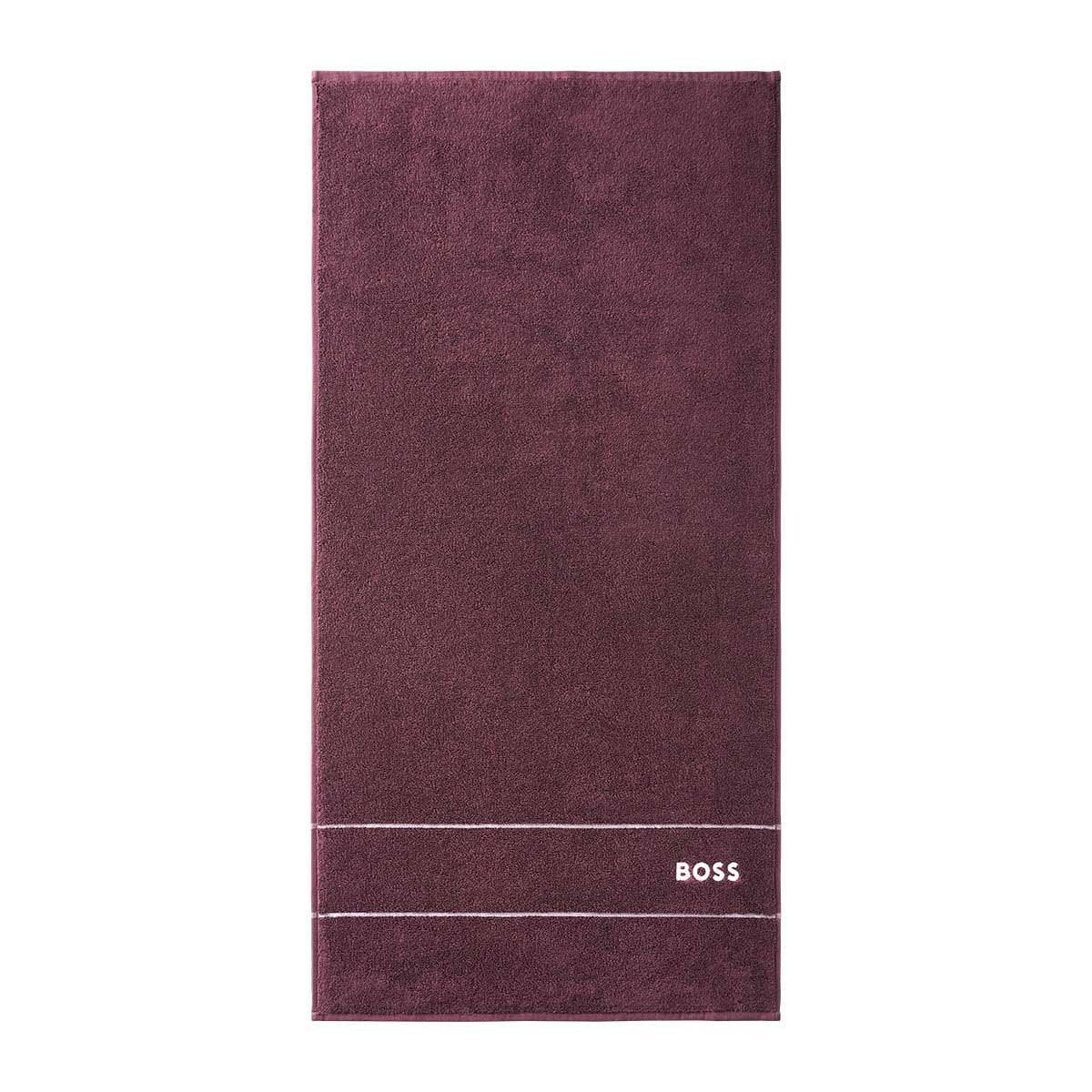 Plain Burgundy Bath Sheet by Hugo Boss | Fig Linens