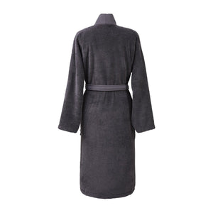 Back - Plain Graphite Kimono Bathrobe by Hugo Boss | Fig Linens