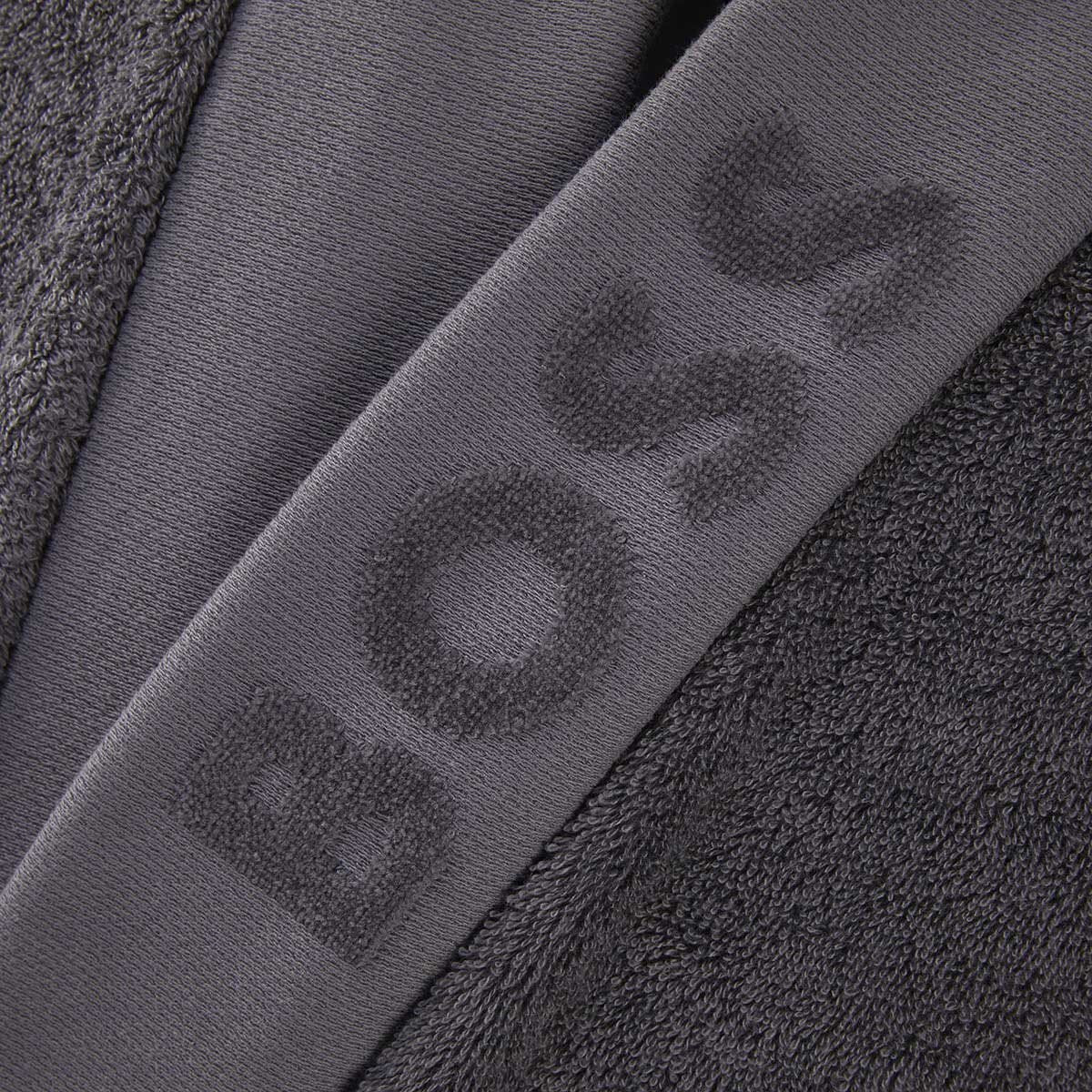 Closeup - Plain Graphite Kimono Bathrobe by Hugo Boss | Fig Linens