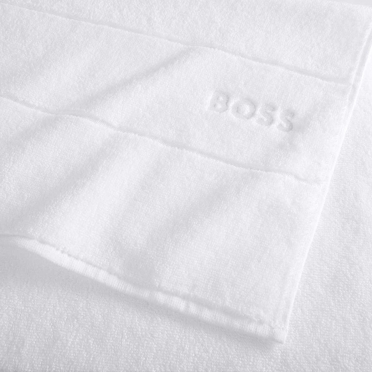 Closeup - Plain Ice Bath Towels by Hugo Boss | Fig Linens