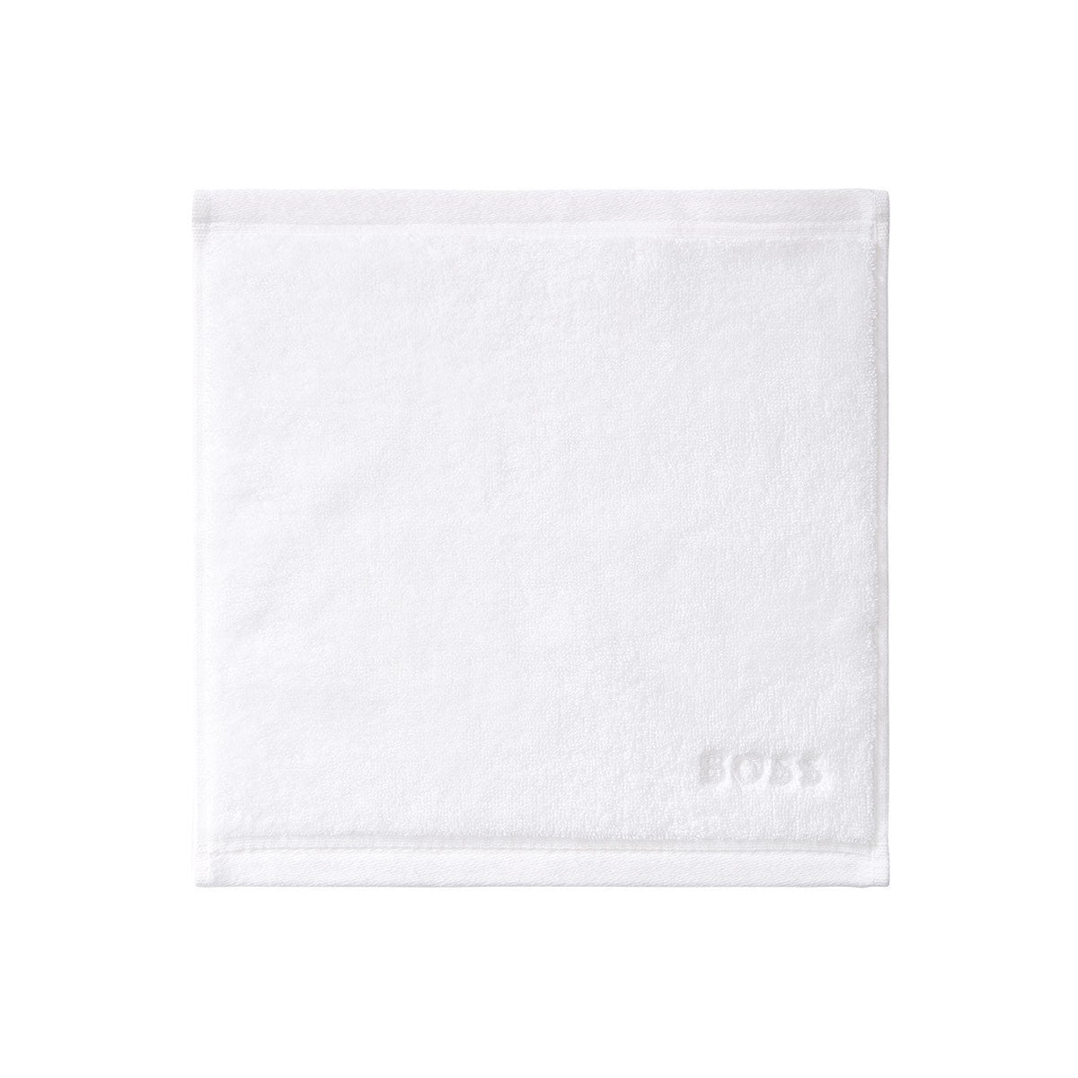 Fig Linens - Plain Ice Bath Towels by Hugo Boss - White Washcloth