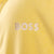 Closeup  -Plain Limelight Yellow Hooded Bathrobe by Hugo Boss | Fig Linens