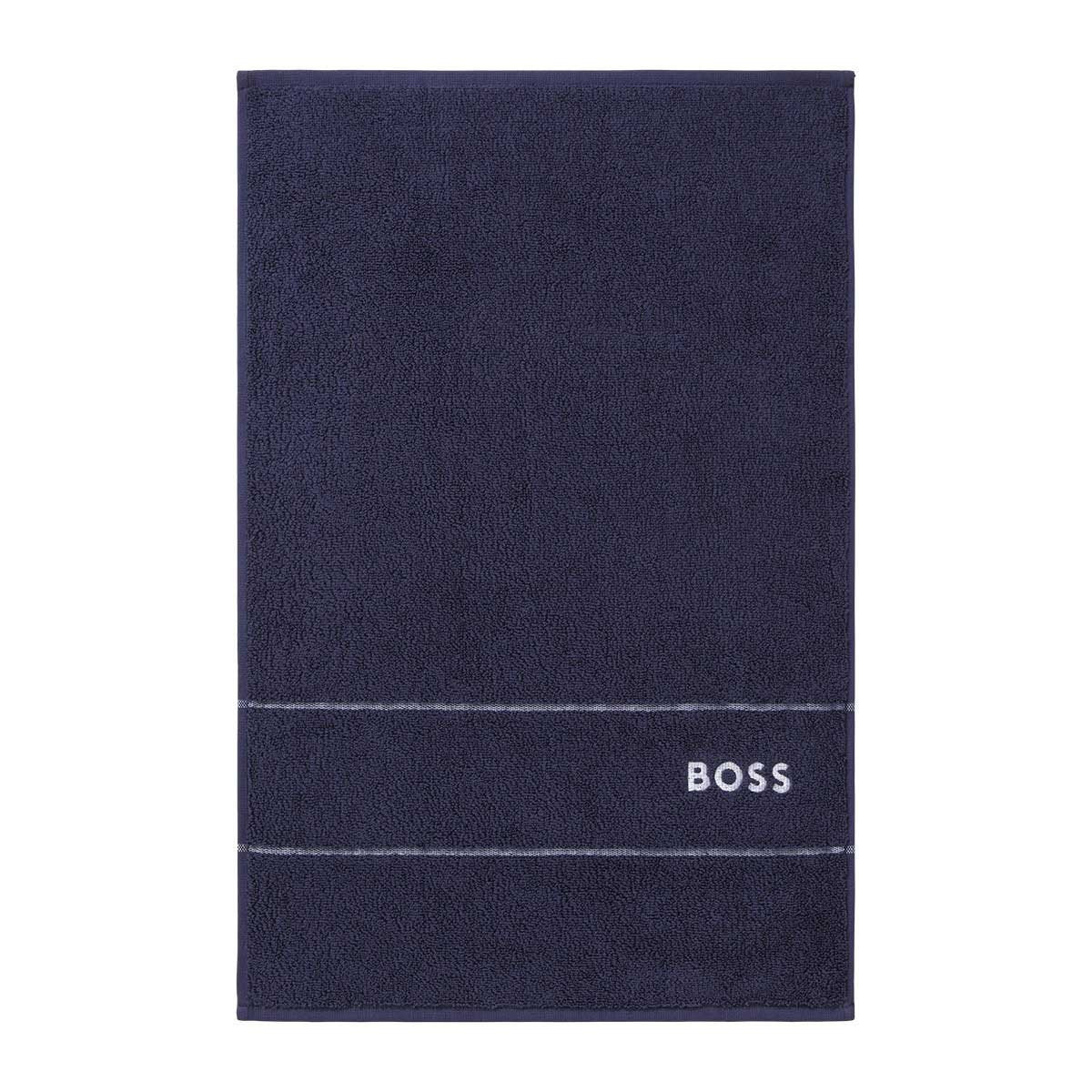 Plain Navy Guest Towels by Hugo Boss | Fig Linens