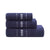 Plain Navy Bath Towels by Hugo Boss | Fig Linens