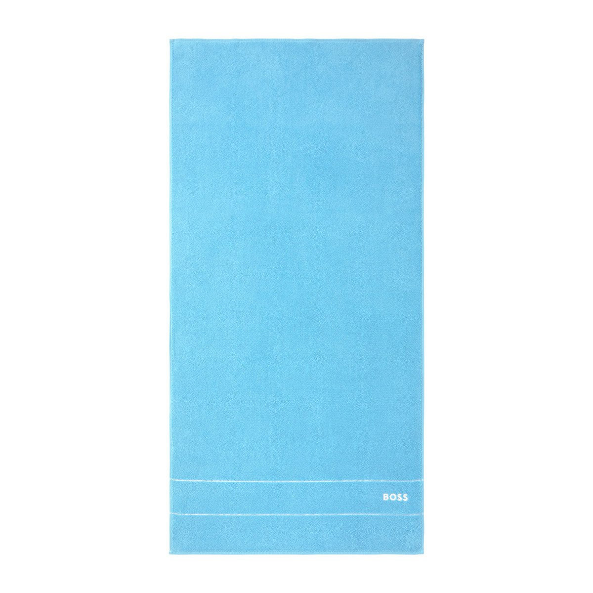Plain River Blue Terry Cotton Bath Towels by Hugo Boss | Fig Linens
