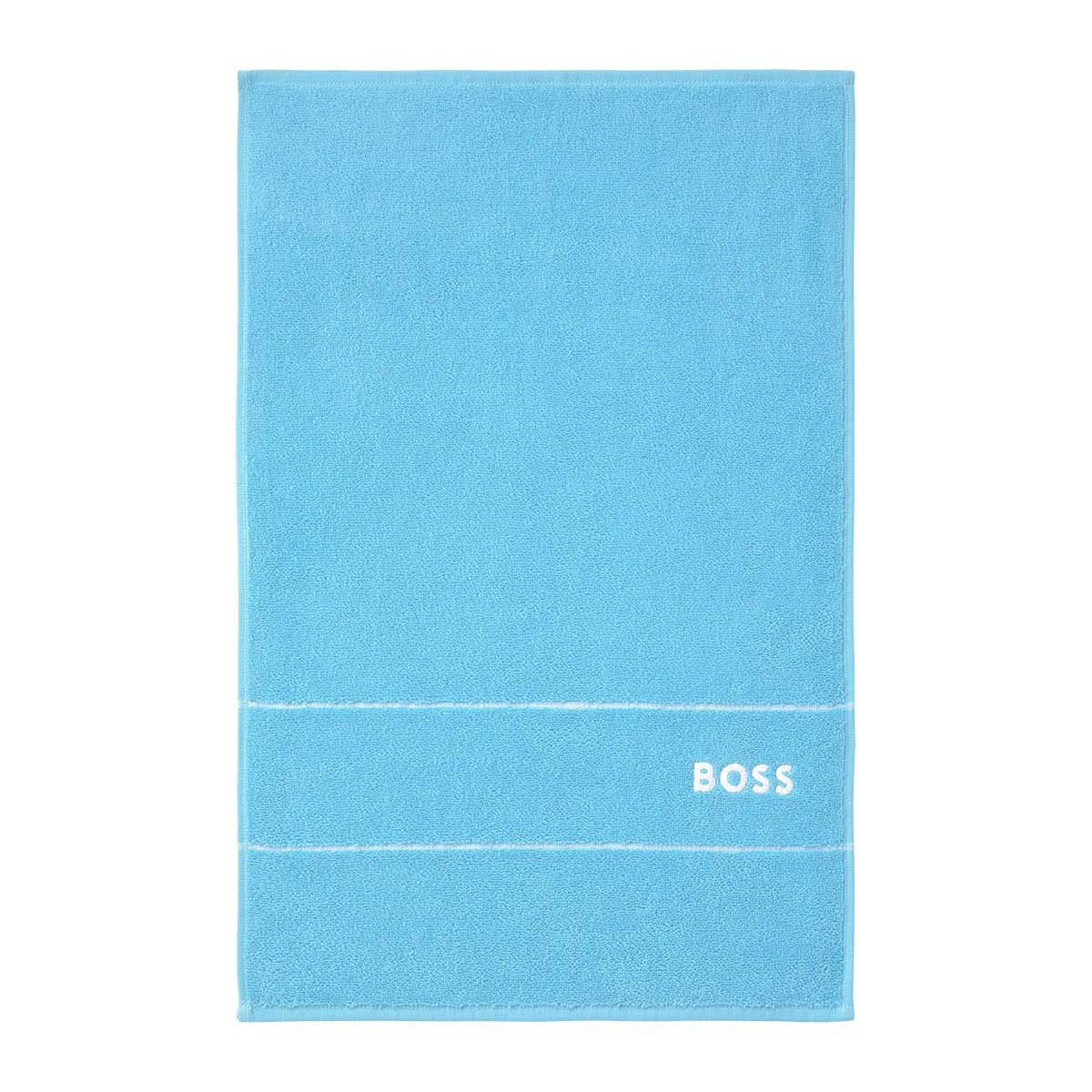 Plain River Blue Guest Towels by Hugo Boss | Fig Linens