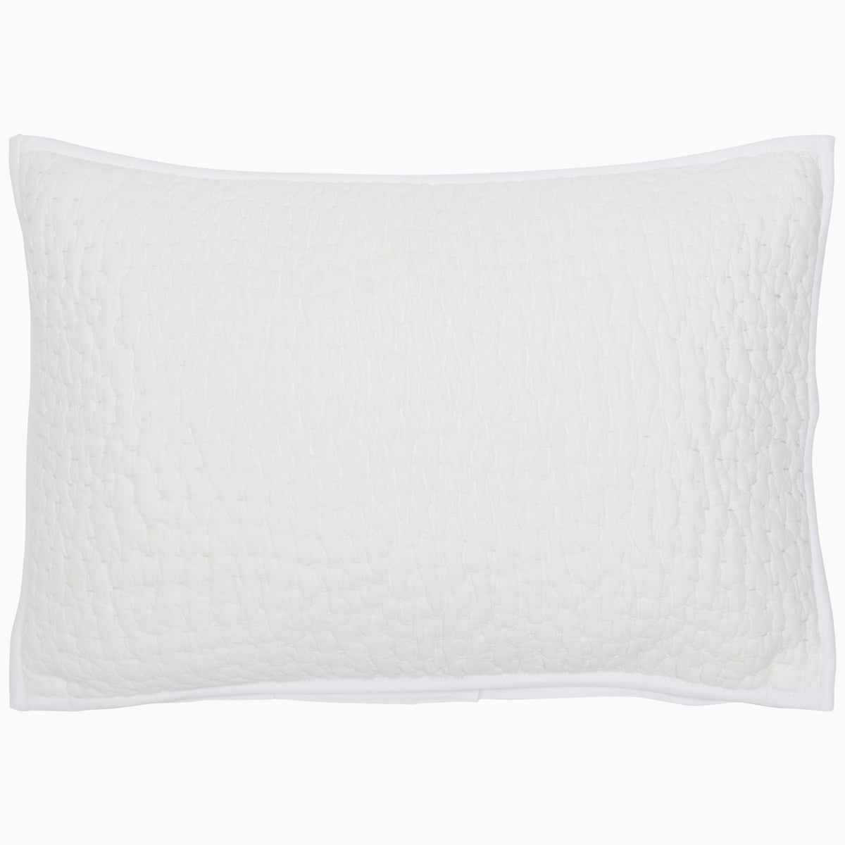 White Hand Stitched Kidney Pillow by John Robshaw | Fig Linens