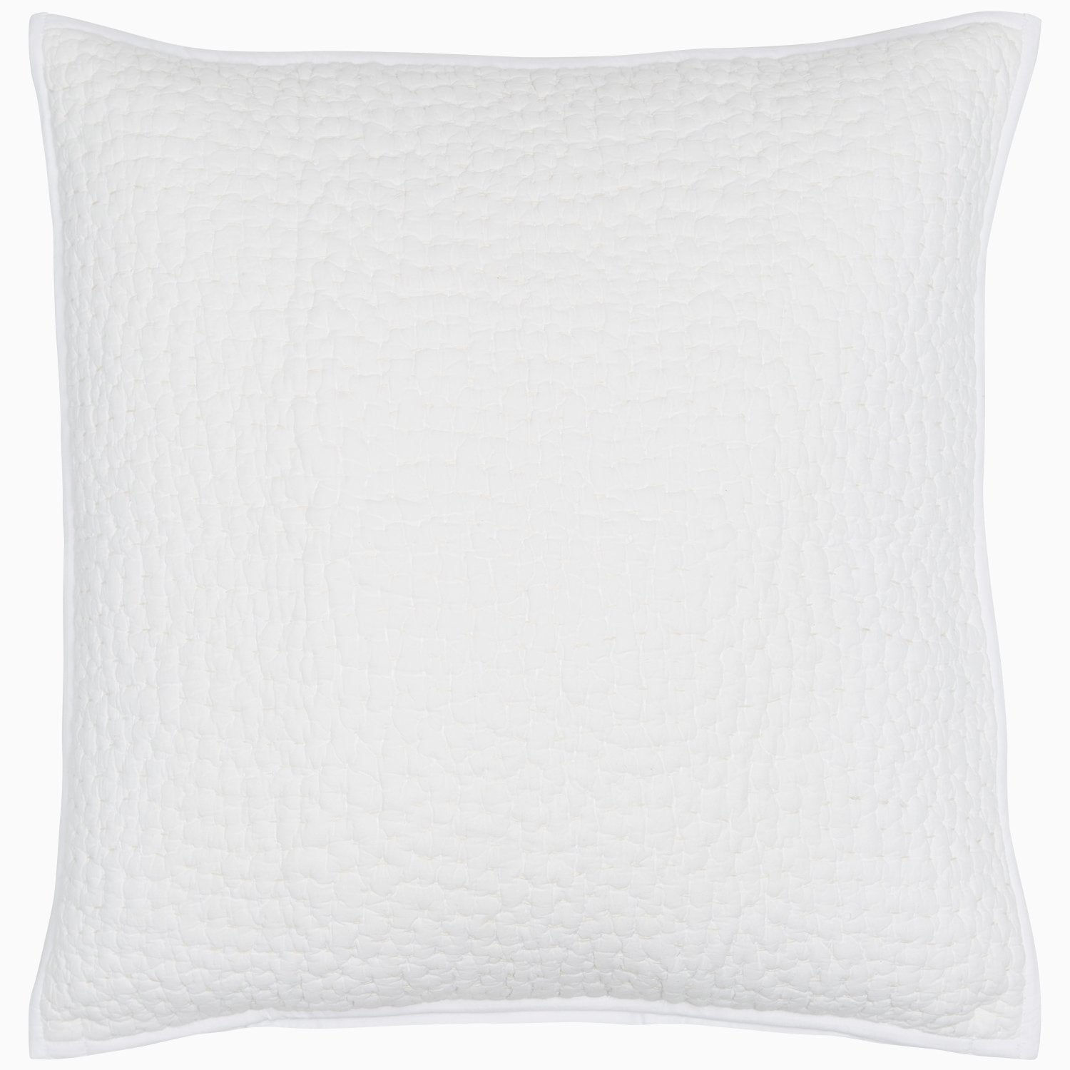 White Hand Stitched Decorative Pillow by John Robshaw | Fig Linens