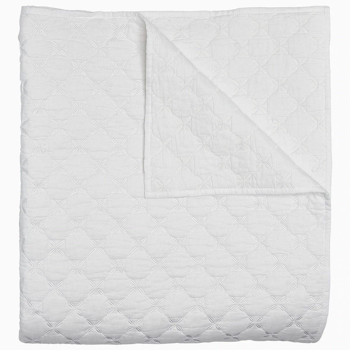 Layla White Coverlet by John Robshaw | Fig Linens