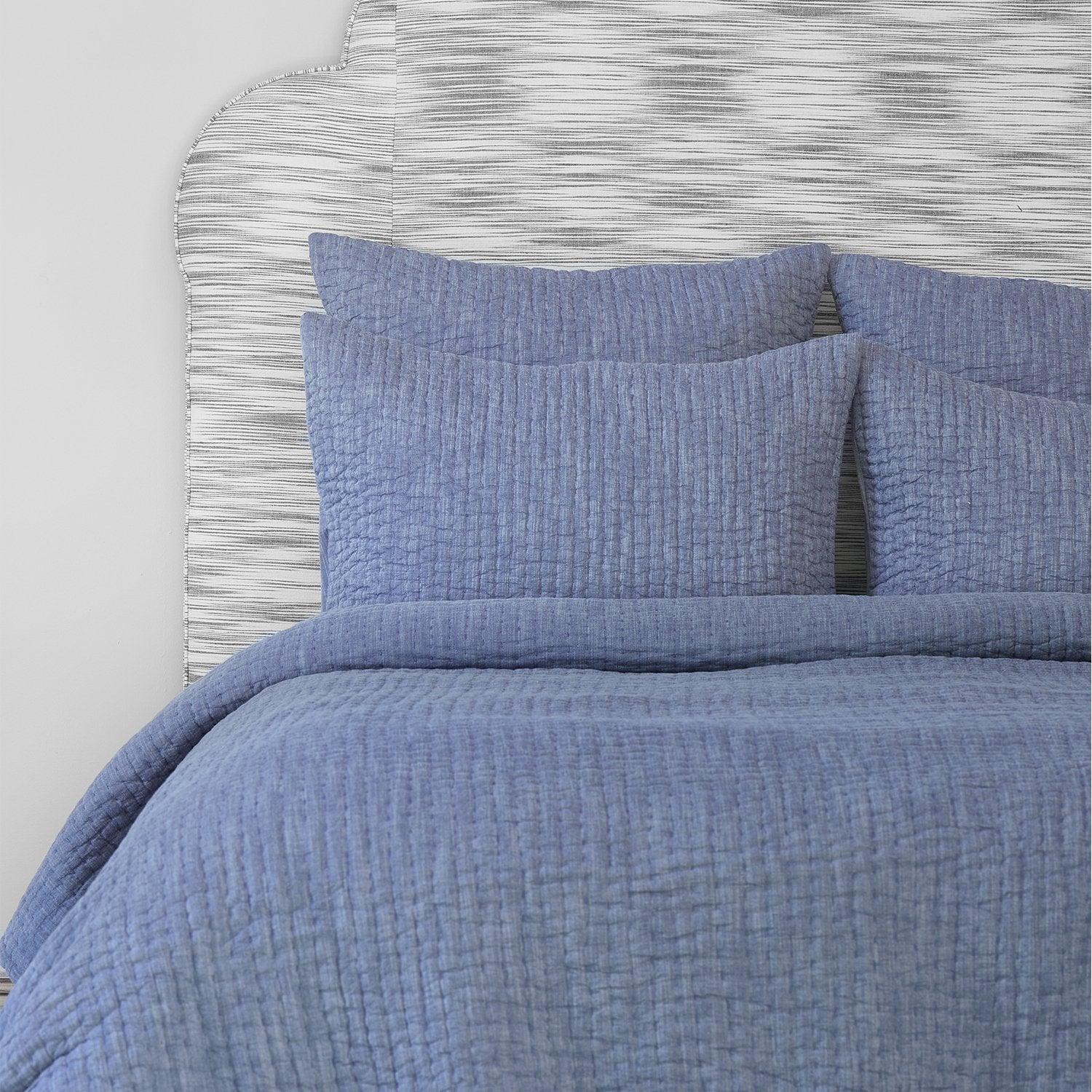 Vivada Indigo Quilted Coverlet by John Robshaw