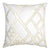 Fig Linens - White & Yellow Net Velvet Appliqué Pillow by Kevin O'Brien Studio