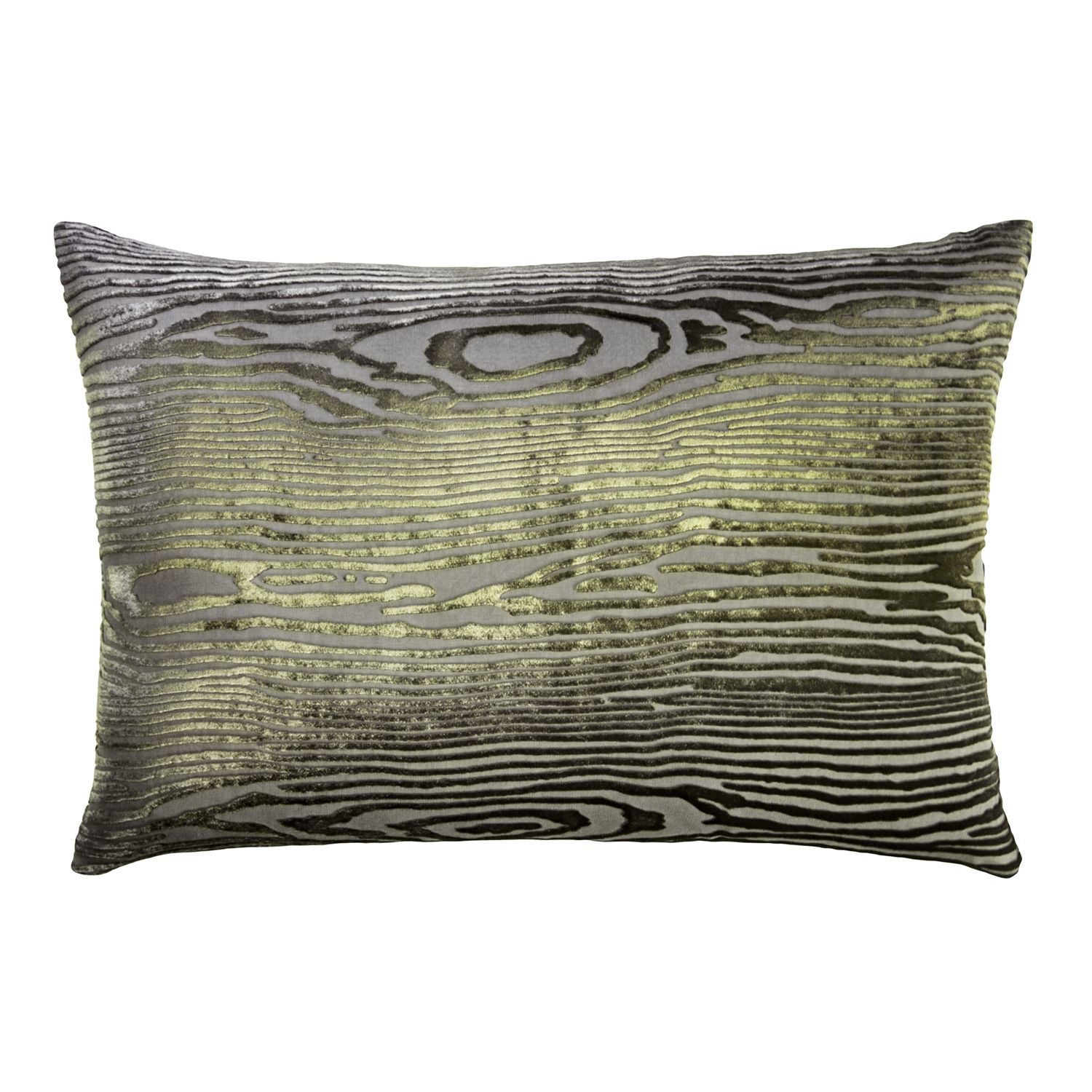 Fig Linens - Oregano Woodgrain Velvet Decorative Pillow by Kevin O'Brien Studio 