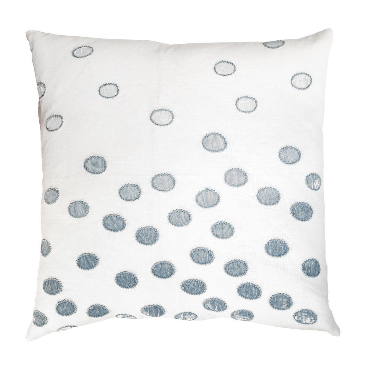 Steel Ovals Velvet Appliqué Pillows by Kevin O&#39;Brien Studio - Fig Linens 