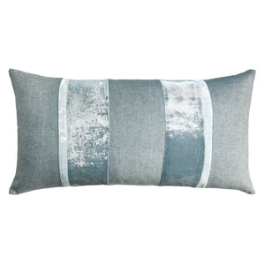 Fig Linens - Sage Stripe Oblong Decorative Pillow by Kevin O'Brien Studio