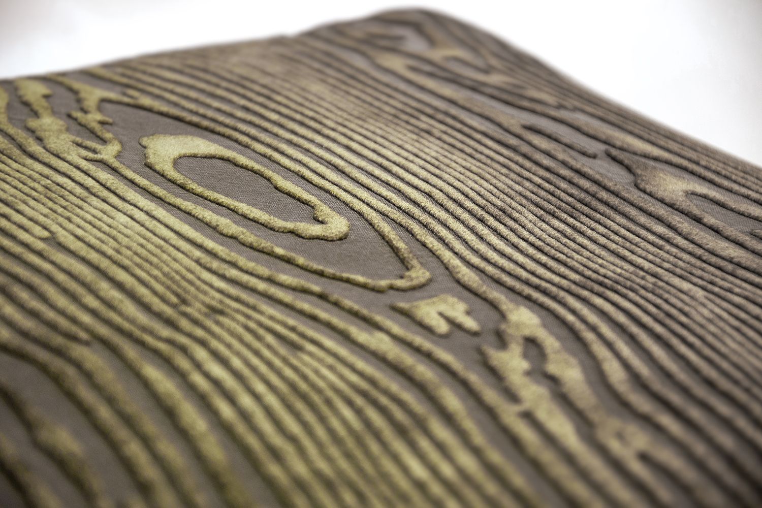 Fig Linens - Oregano Woodgrain Velvet Pillow by Kevin O'Brien Studio  - Details